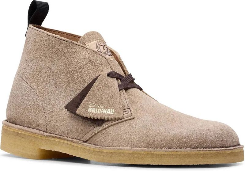 Clarks - 26180643 - Leren Laarzen - Beige - Casual - Vetersluiting
