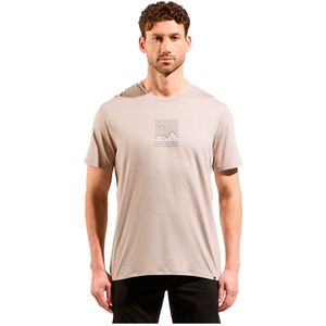 Odlo Ascent Sun Sea Mountains Short Sleeve T-shirt Beige 2XL Man