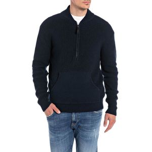 Replay Uk6144.000.g23376s Half Zip Sweater Blauw M Man