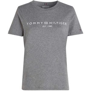 Tommy Hilfiger Corp Logo Regular Fit Short Sleeve T-shirt Grijs M Vrouw