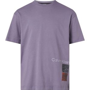 Calvin Klein Photo Side Print Short Sleeve T-shirt Paars S Man