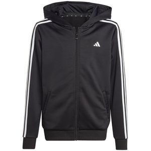 Adidas Tr-es 3s Full Zip Sweatshirt Zwart 9-10 Years