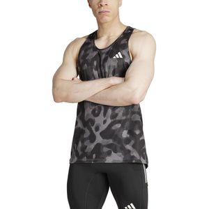 Adidas Own The Run Excite Aop Sleeveless T-shirt Zwart XL / Regular Man