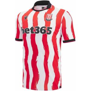 Macron - Stoke City FC 25/26 - Thuis T-shirt - Korte Mouwen - Rood en Wit