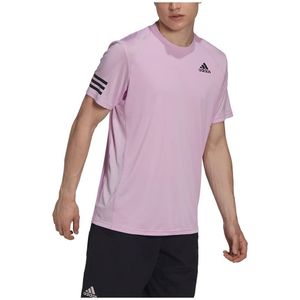 Adidas Club 3 Stripes Short Sleeve T-shirt Paars XL Man