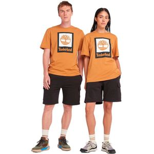 Timberland Stack Logo Colored Short Sleeve T-shirt Oranje L Man