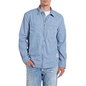 Replay M4121 .000.52682 Long Sleeve Shirt Blauw L Man