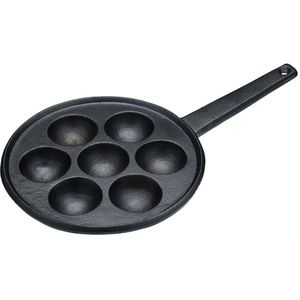 Kitchencraft Hapjespan Aebleskiver 20,5 Cm Gietijzer Zwart