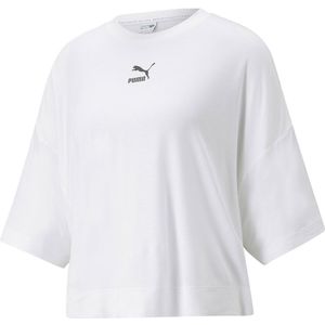 Puma Select Classics Oversized Splitside Short Sleeve T-shirt Wit L Vrouw