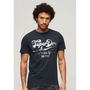 Superdry Metallic Workwear Graphic Short Sleeve T-shirt Zwart M Man