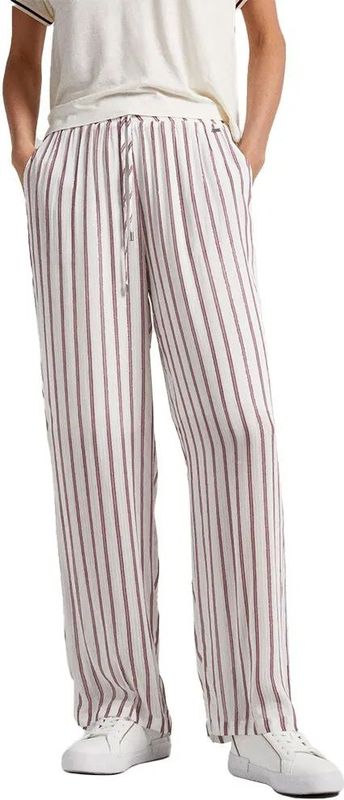 Pyjamabroek - Wit - Viscose - Wide Leg - Elastische Tailleband