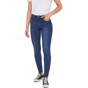 Noisy May Jen Normal Waist Slim Straight Shaper Vi021mb Jeans Blauw 30 / 34 Vrouw