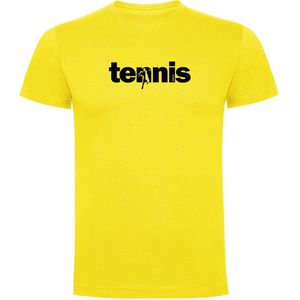 Kruskis Word Tennis Short Sleeve T-shirt Geel 3XL Man