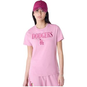 New Era - MLB Graphic LA Dodgers - T-shirt - Roze - Korte Mouwen - Meisjes