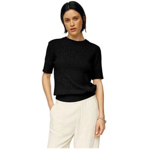Object Noelle Short Sleeve T-shirt Zwart XS Vrouw