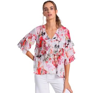Lois - 431242273 - Bedrukte Blouse - Veelkleurig - 3/4 Mouw