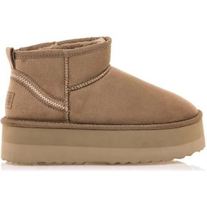 Nivia - meisjeslaars - Zandkleur - Synthetisch Bont - Dubbele Zool