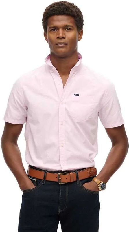 Superdry - Premium Uni Oxford - Overhemd - Korte Mouwen