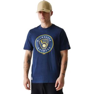 New Era - T-shirt - Donkerblauw - Milwaukee Brewers Nos MLB Regular