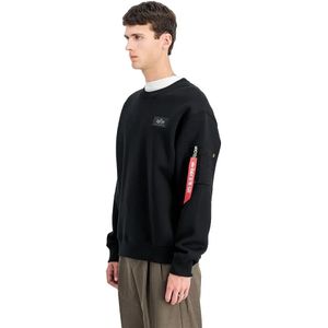 Alpha Industries - Back Print Crewneck - Sweater - Zwart - 80% Katoen, 20% Polyester