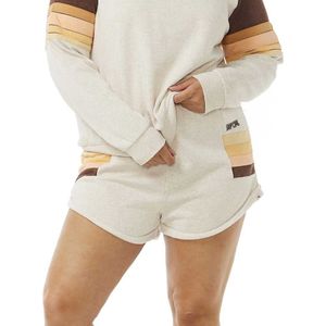 Rip Curl Block Party Sweat Shorts Beige M Vrouw