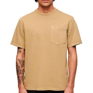 Superdry Contrast Stitch Pocket Short Sleeve T-shirt Beige 2XL Man