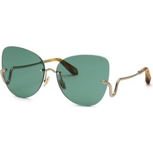 Roberto Cavalli Src062 Sunglasses Goud Turquoise / CAT2 Man