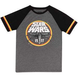 Heroes Star Wars 1977 Circle Short Sleeve T-shirt Grijs M Man