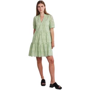 Yas Holi Short Sleeve Midi Dress Groen S Vrouw