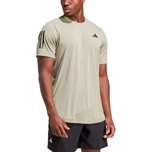 Adidas Club 3 Stripes Short Sleeve T-shirt Grijs S Man