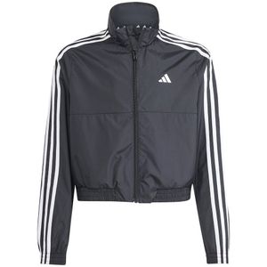 Adidas Train Essentials 3 Stripes Jacket Zwart 14-15 Years Meisje