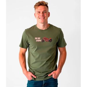 Kruskis Red Stripes T-shirt Met Korte Mouwen