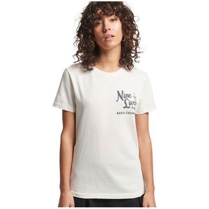 Superdry Vintage Crossing Lines Bh T-shirt Wit M Vrouw