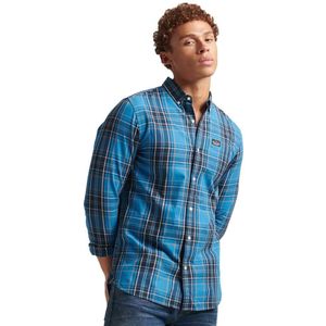Superdry Vintage Merchant Long Sleeve Shirt Blauw L Man