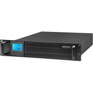 Qoltec - RACK UPS - 2KVA - Zwart - LCD-scherm - 4 Batterijen