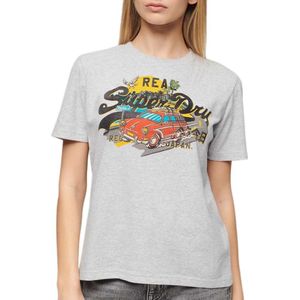 Superdry La Vl Graphic Relaxed Short Sleeve T-shirt Grijs M Vrouw