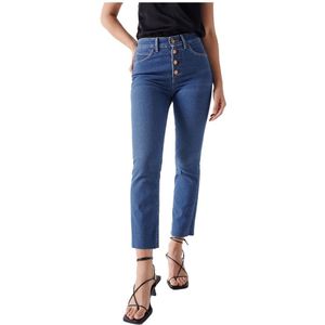 Salsa Jeans Glamour Crop Flare Fit Jeans Blauw 29 / 28 Vrouw