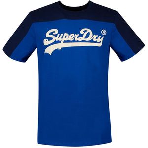 Superdry Vintage Vl College Mw T-shirt Blauw XS Man