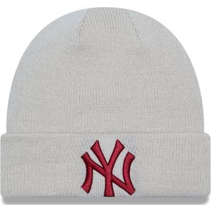 New Era League Essentials Cuff New York Yankees Beanie Grijs  Man
