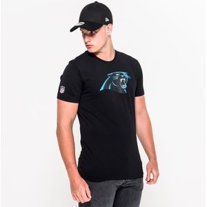 New Era Nfl Regular Carolina Panthers Short Sleeve T-shirt Zwart M Man