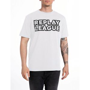 Replay M6804.000.23608p Short Sleeve T-shirt Wit XL Man