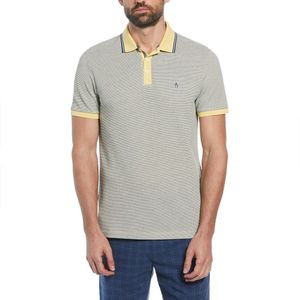 Original Penguin Birdseye Pique Jacquard Tip Placket Korte Mouw Poloshirt