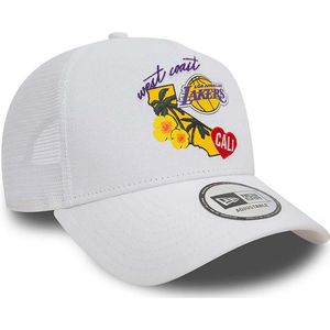New Era Nba Team Logo Los Angeles Lakers Trucker Cap Wit  Man