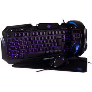 Deep Gaming DG-KTRAA-10 toetsenbord Inclusief muis USB QWERTY Spaans Zwart
