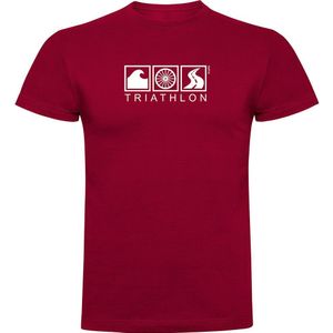 Kruskis Triathlon Short Sleeve T-shirt Rood M Man