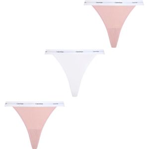 CALVIN KLEIN - 3-Pack String Panties - Zwart - Katoen