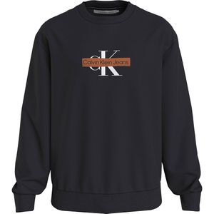 Calvin Klein Jeans Monologo Stencil Sweatshirt Zwart L Man
