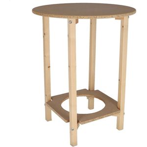 Wellhome Gazte Brancard Tafel Afwerking Zonder Vernis 60x60x75 Cm