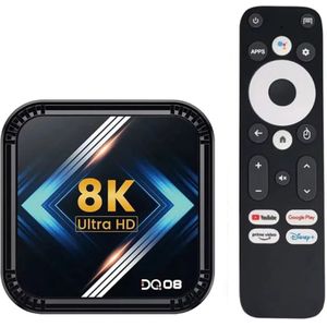 Powertv Dq08 8k Rk3528 4gb/64gb Wifi Dual Android 13-android Tv Voice Control Mediaspeler