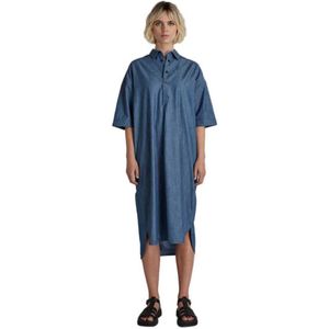 G-star Long Shirt Short Sleeve Dress Blauw S Vrouw